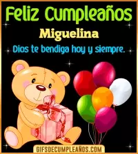 GIF Feliz Cumpleaños Dios te bendiga Miguelina